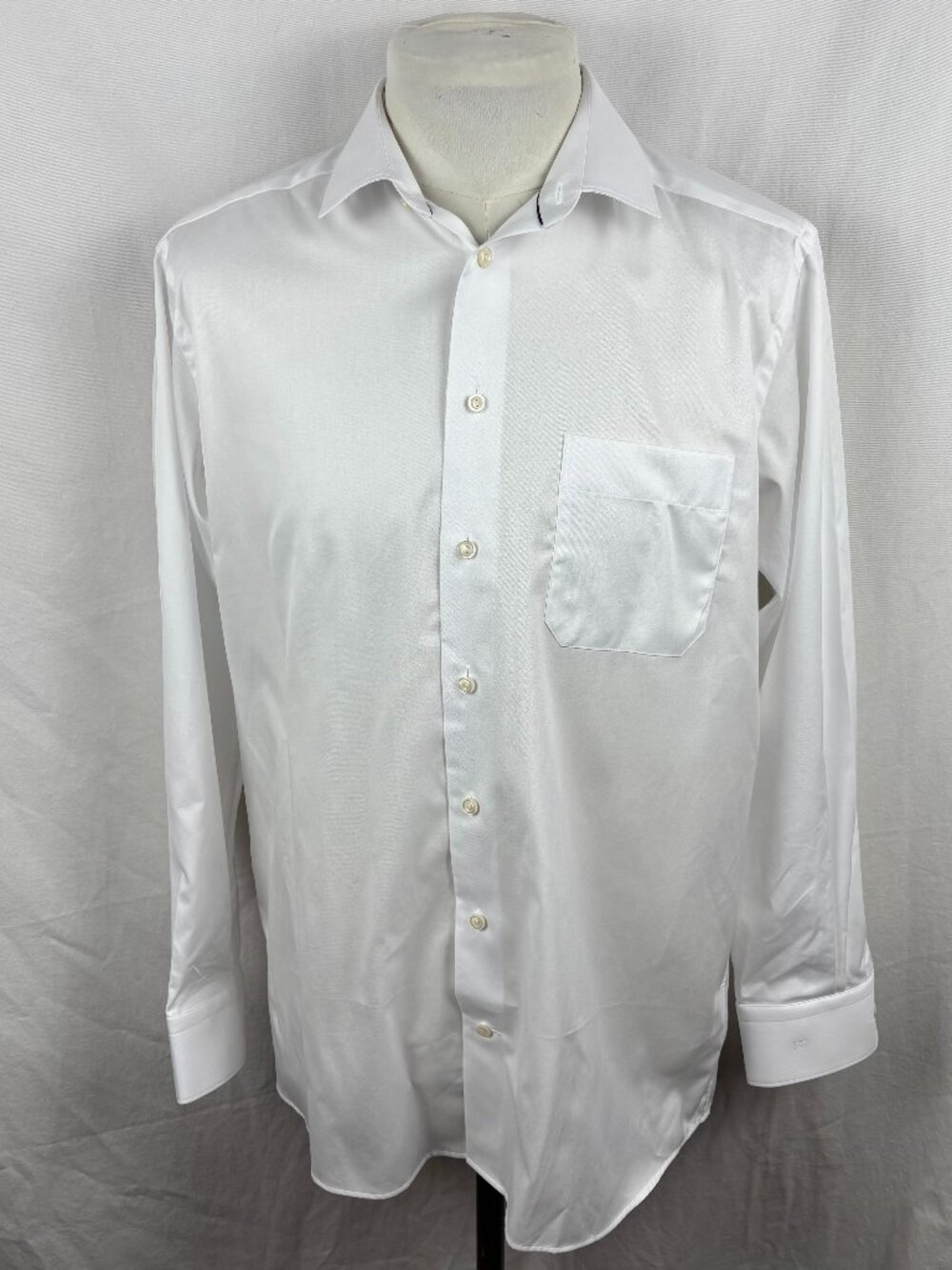 Eton Contemporary White Cotton Dress Shirt 42 16.5